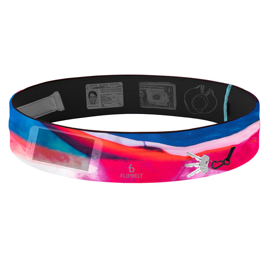 FlipBelt Classic Running Belt - Acrylic Summer