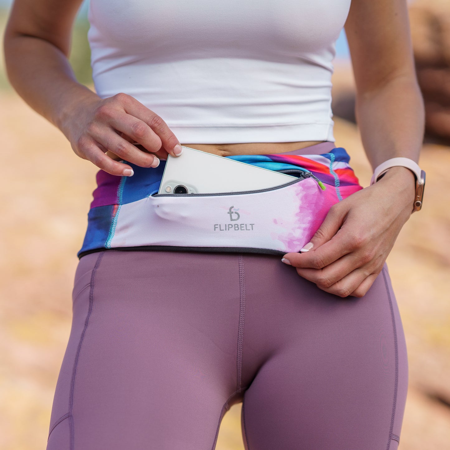 FlipBelt Classic Running Belt - Acrylic Summer