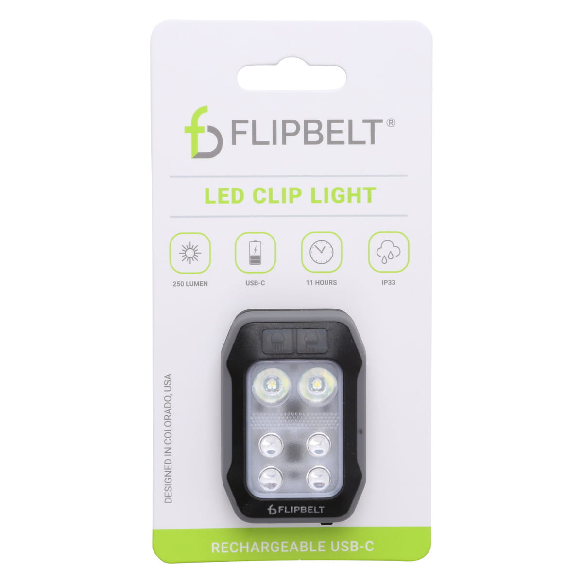 FlipBelt Clip On LED Running Light for Men and Women, Hands Free Safety  Flashlight for Running, Biking, Hiking, Portable and Rechargeable Night