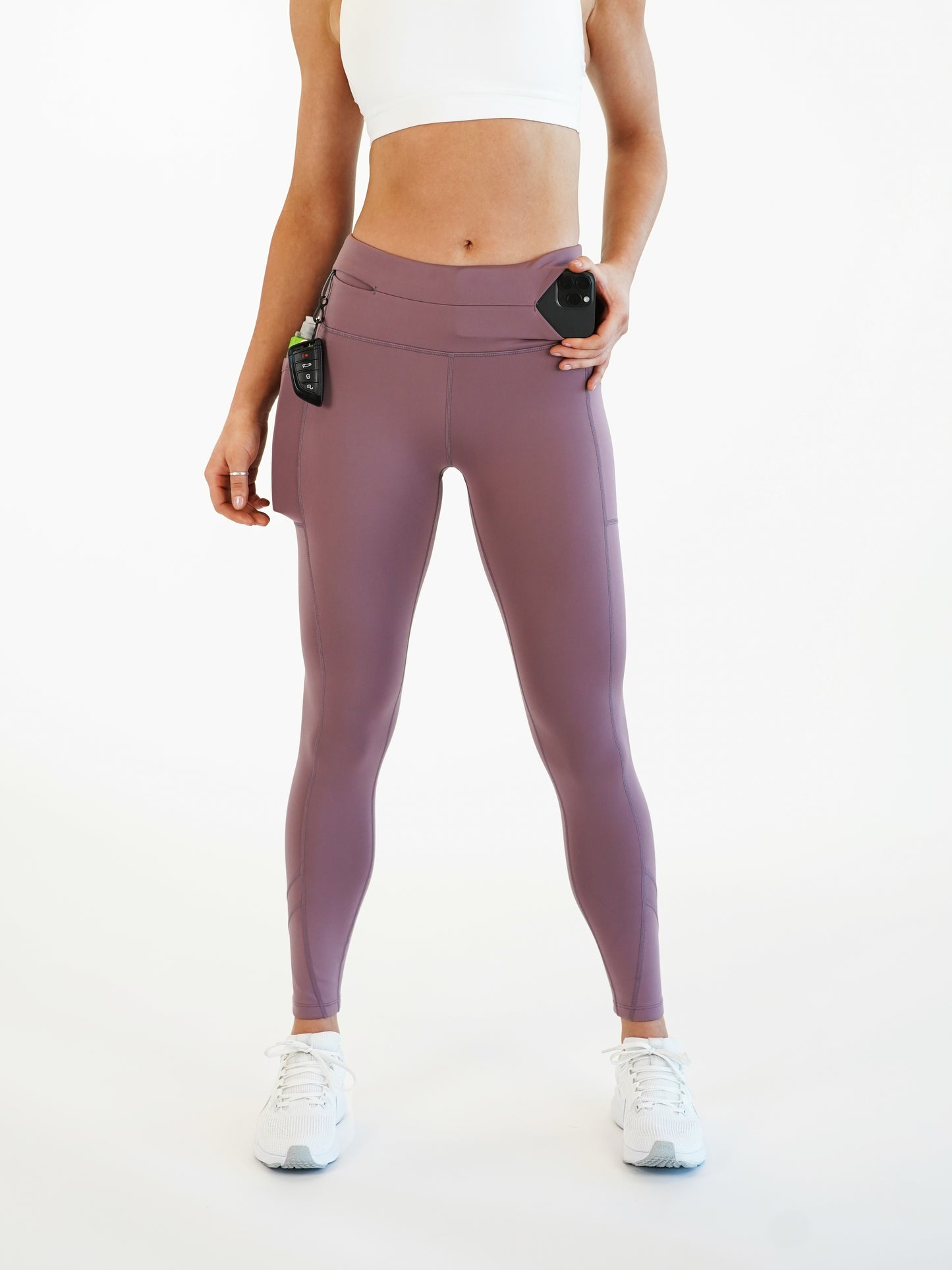 Women's Mid-Weight Running Leggings with Pockets