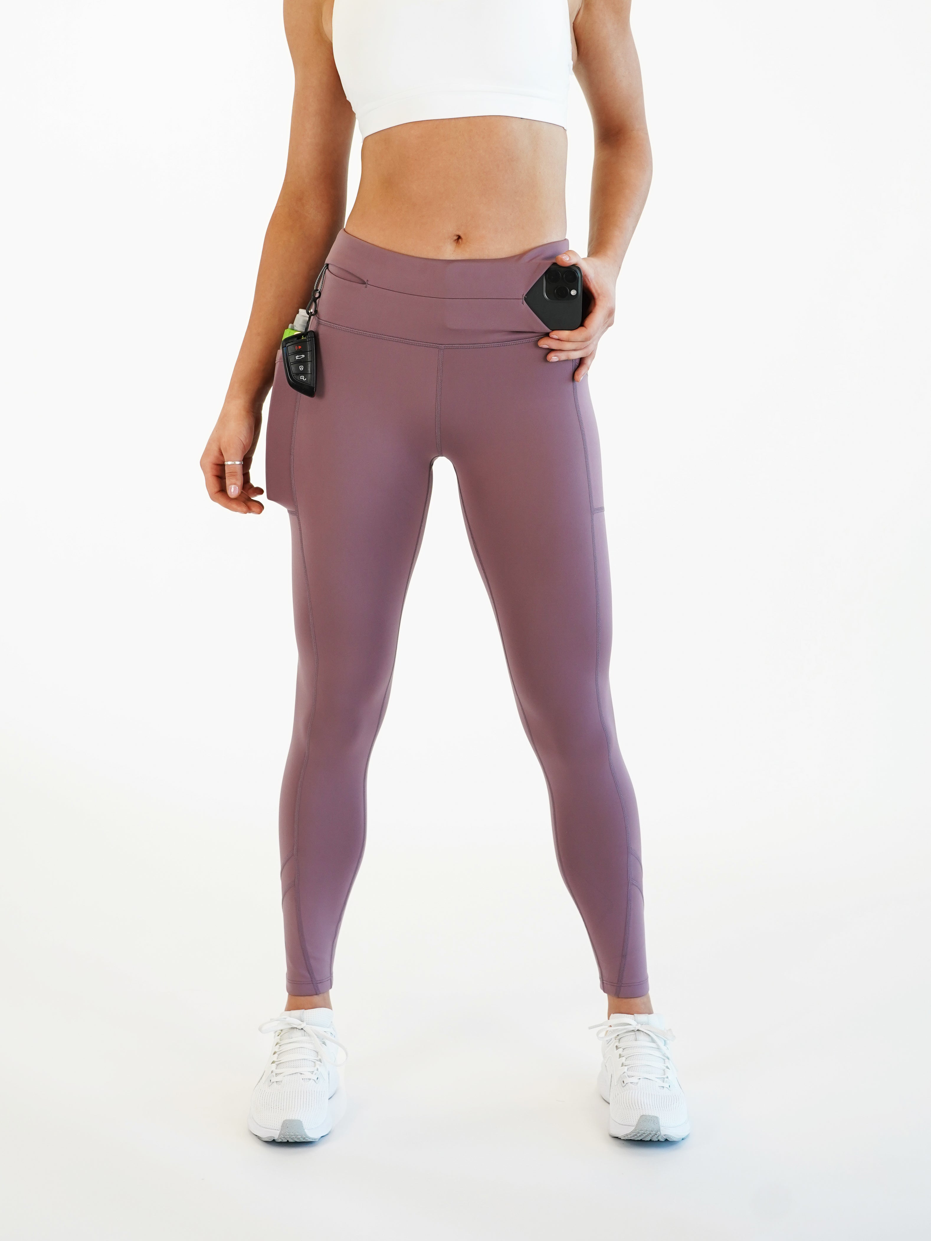 Women's Mid-Weight Running Leggings with Pockets
