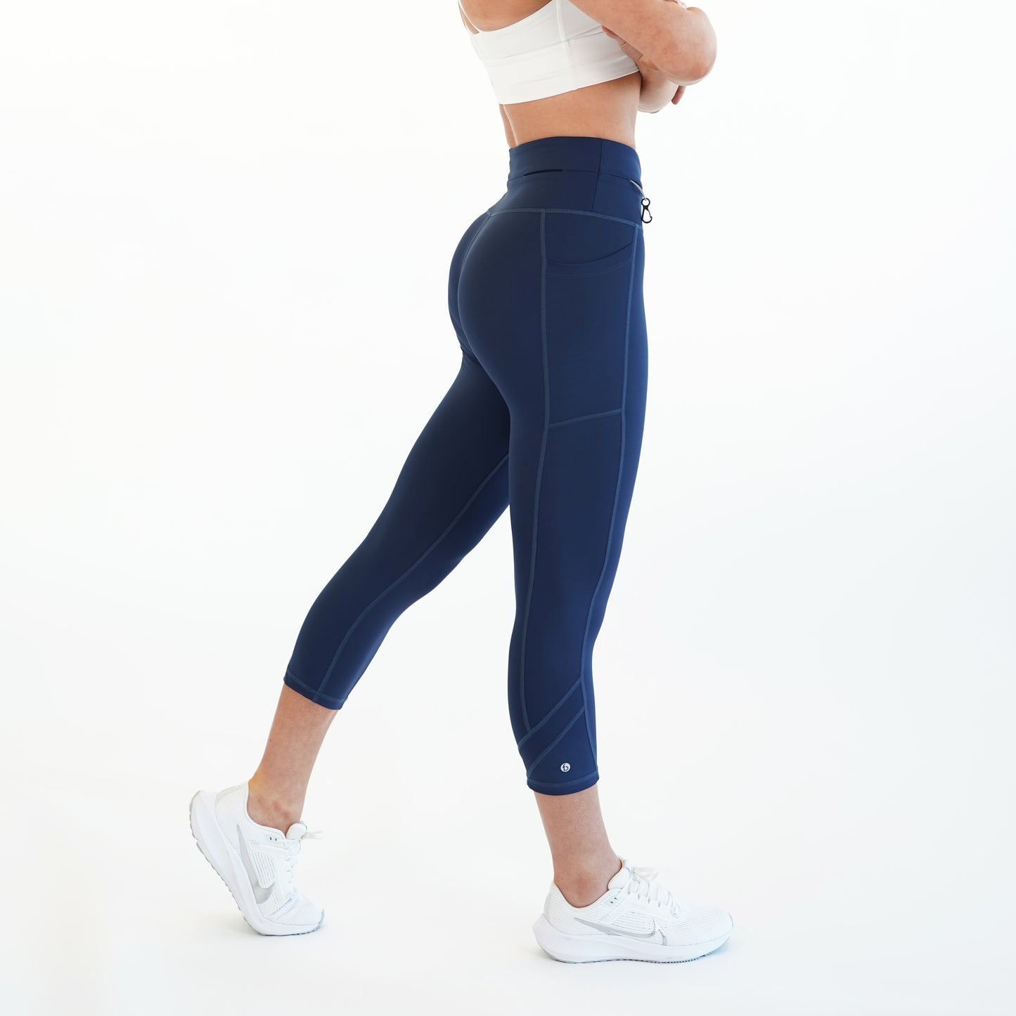 Lululemon Women's Crop Leggings Yoga Athletic Side Pockets Size 14