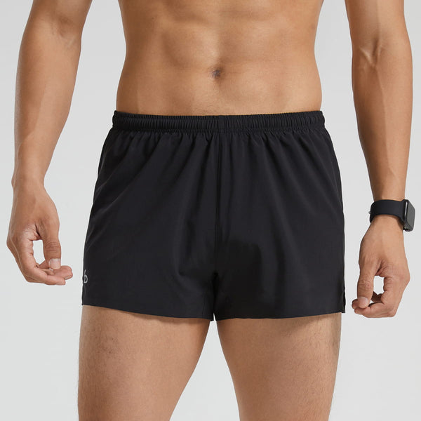 Men's Compression Running Shorts With Phone Pocket - 2 Pack Spandex Workout Shorts, Moisture Wicking - View #3
