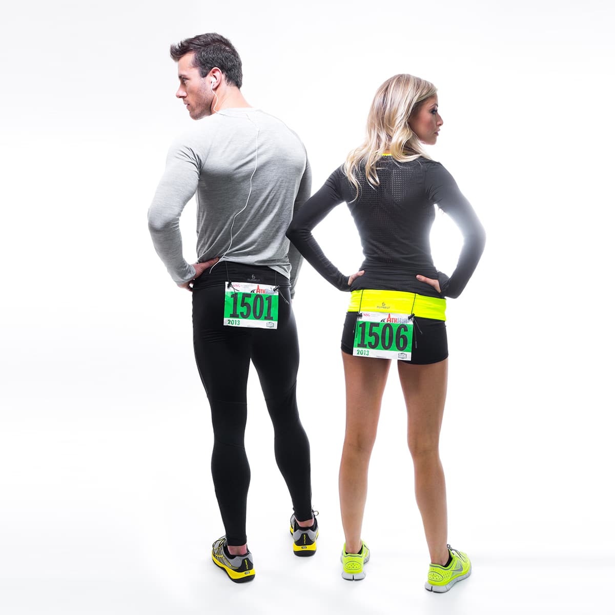 Running belt shop bib holder