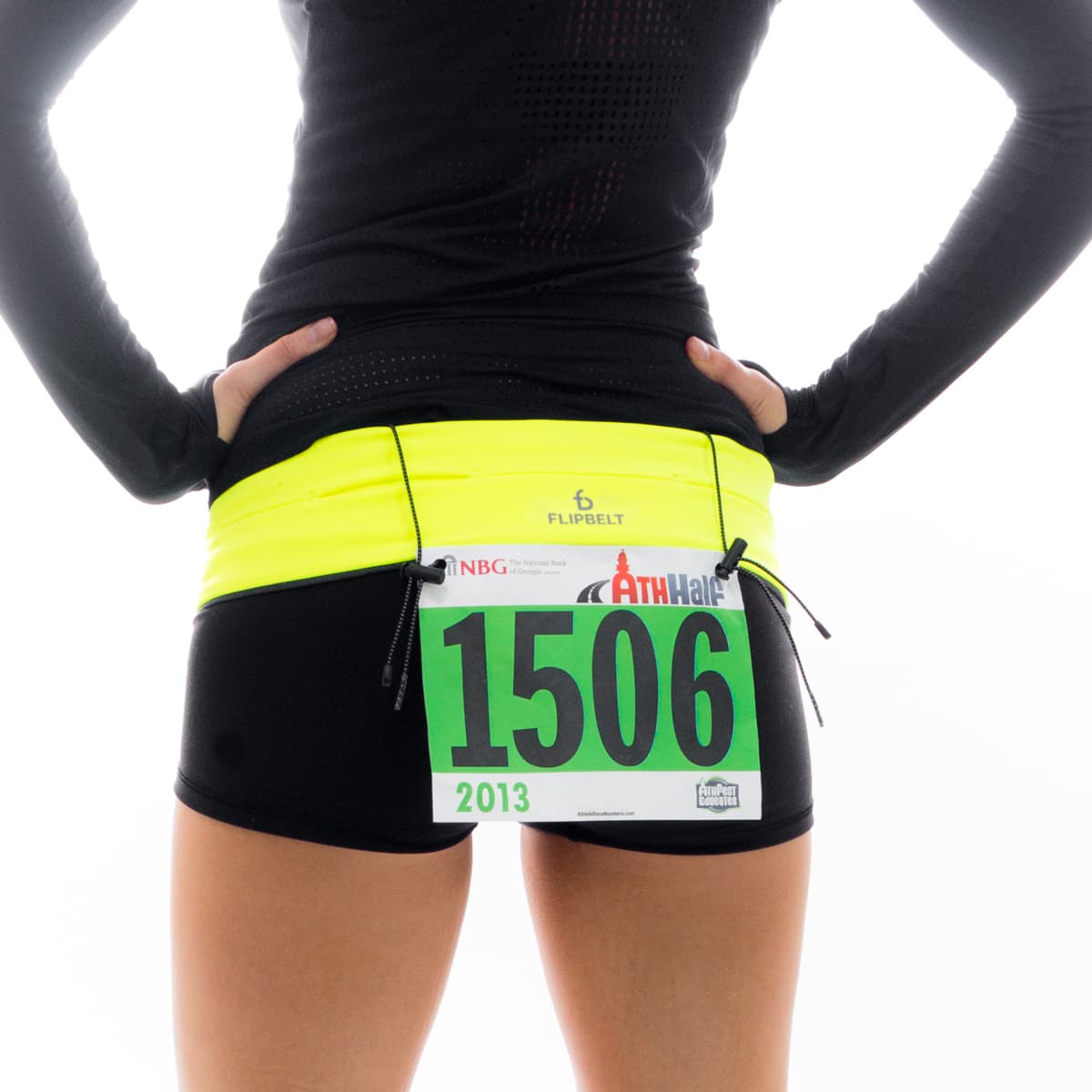 Running bib outlet belt